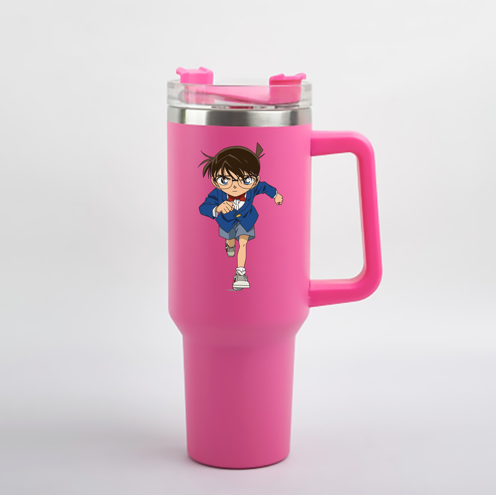 （画像用） 名探偵コナン 江戸川 コナン Detective Conan Conan Edogawa 1200mL車用タンブラー - クリスタルステッカー（プラスチックストロー付き）
